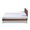 Baxton Studio Demeter Mid-Century Walnut Brown Finished Wood Full Size Platform Bed 156-9407-9428 - alternate 9